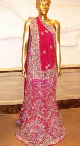 Mutti International Bridal Sarees, Color : Customized