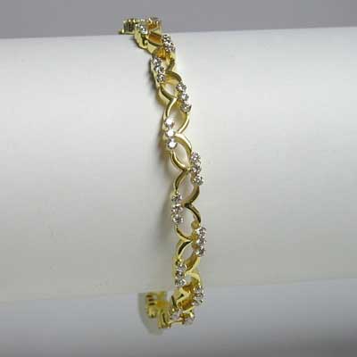 Diamond Studded Gold Bangles