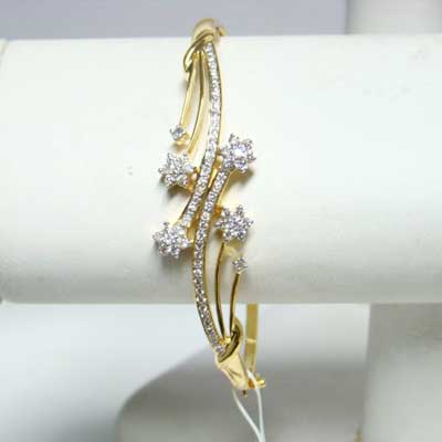 Diamond Studded Gold Bracelets