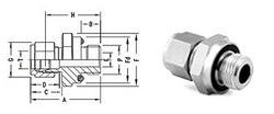 MALE CONNECTOR O-SEAL STRAIGHT THREAD