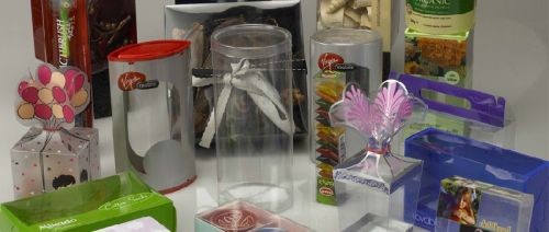 CLEAR PLASTIC FOLDING BOXES