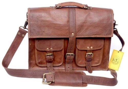 Handmade Distress Look Leather Office Bag