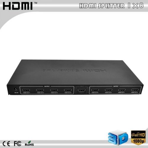 Sfx 8 Port High Speed HDMI Splitter Full Hd 3d 1080p 1 Device To 8 Tvs Powered