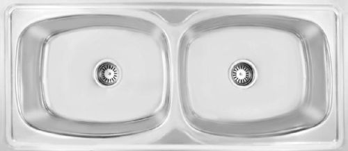 Smart Double Bowl Kitchen Sink Without Drainboard