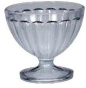 Plain Glass Ice Cream Cup, Color : Transparent