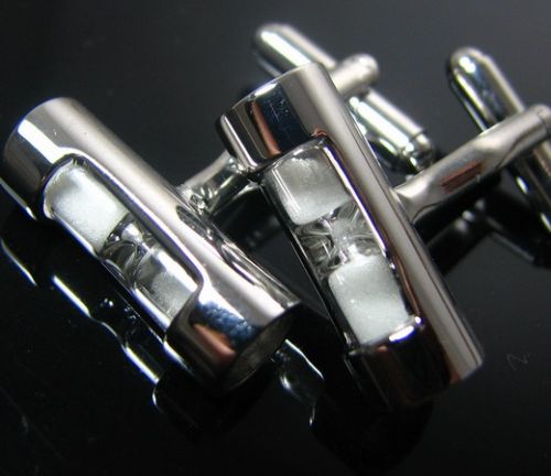 Brass Promotional Gift Elegant Sandglass Cufflinks, Brand Name : JIJI