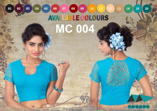 MEZORO COTTON LYCRA READYMADE BLOUSE, Color : ALL COLOUR