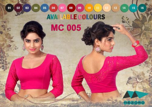 MEZORO COTTON LYCRA READYMADE BLOUSES, Color : ALL COLOURS