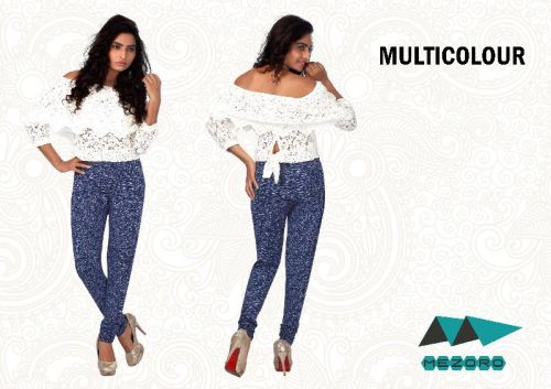 MEZORO COTTON PRINTED COLOURED LEGGINGS