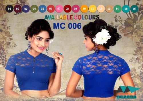 MEZORO COTTON STRECTCHABLE READYMADE BLOUSE, Color : ALL COLOURS