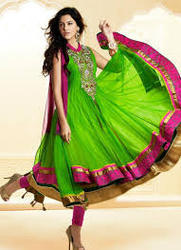 Printed Chiffon Ladies Designer Suit, Size : M, XL