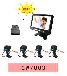 CCTV LCD Monitor With 7-inch TFT Screen and Four Channels A/v Input(gw7003)