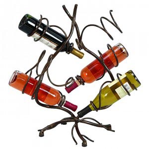 Wrought Iron Wine Bottle Holder