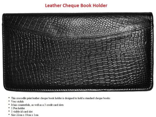 Leather Cheque Book Holder