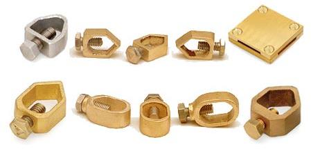 Coated Brass Earthing Parts, For Electricals Use, Pattern : Plain