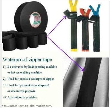 Waterproof Zipper Tape, Brand Name : M.F.B.S. for used nylon