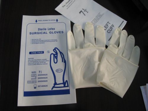Rubber latex surgical gloves 6.5, 7, 7.5 8, 8.5