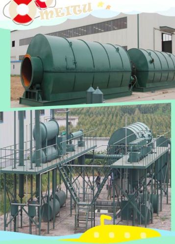 Waste Tyre Recycling Plant, Used Tire Refining Machine, Waste Plastic Pyrolysis Machine
