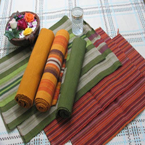 Rectangular Woven Ribbed Table Placemats, For Homes, Hotels, Resorts, Style : Modern