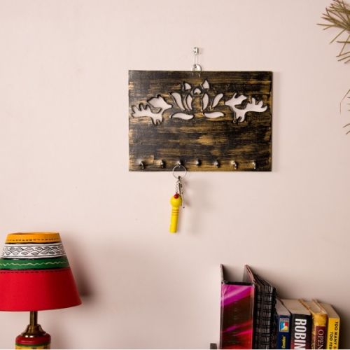 Wooden Key Holder 5x8inch, Packaging Type : Plastic Box