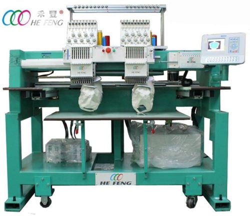 2 Heads Computerized Cap and Shirt Embroidery Machine