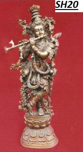 Brass Krishna Statue