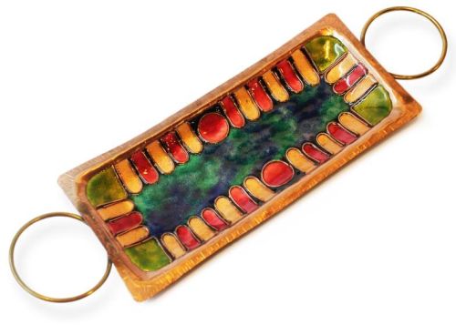 Rectangular Copper Tray With Handle