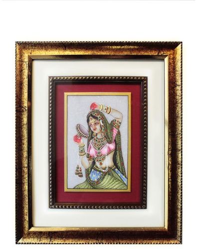 Mirror Handpainted Marble Wall Frame