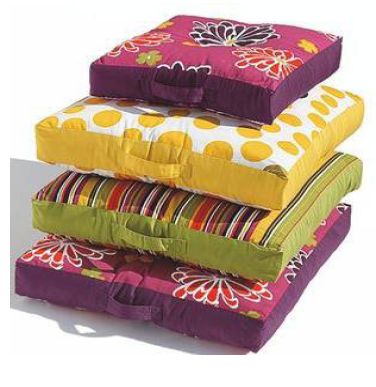 Rectanglar Cotton Filled Box Cushions, For Floor Use, Pattern : Jacquard Pattern, Printed