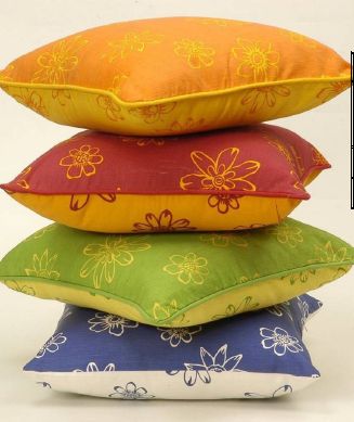 Rectangular Cotton Printed Cushions, For Bed, Chairs, Sofa, Design : Hand Painted