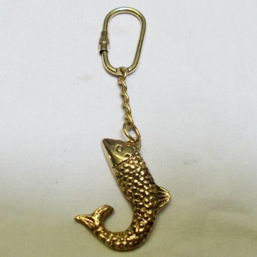 Brass Fish Keychain