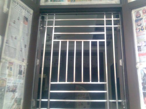 Polished Mild Steel Grill, Color : Silver for Decorative, Security