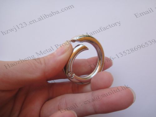 Zinc alloy Opened O Ring For Handbags, Packaging Type : nickle
