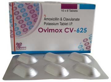 Amoxycillin & Potassium Clavulanate Tablets, Feature : Free From Side Effects, Perfect Packaging
