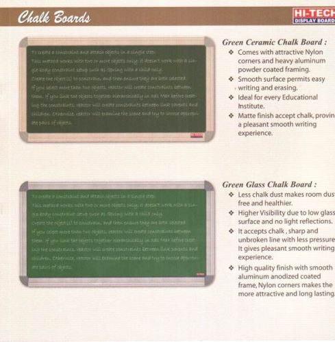 Green Ceramic Glass Chalk Board