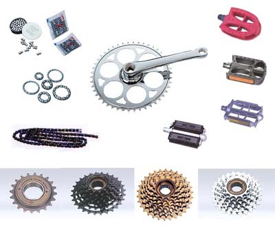 Polished Metal Bicycle Spare Parts, Color : Black, Grey