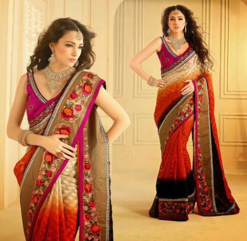 Black Lehenga Saree, Orange Lehenga Saree, Pink Lehenga Saree