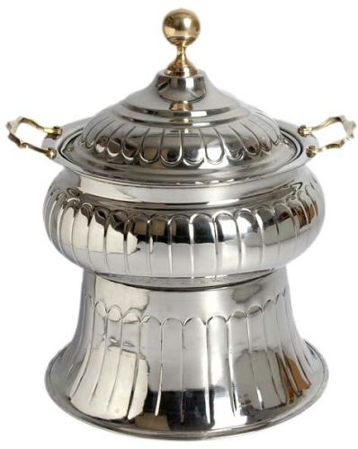 KRISH Stainless Steel Lovely Pot Chaffing Dish., Color : SILVER