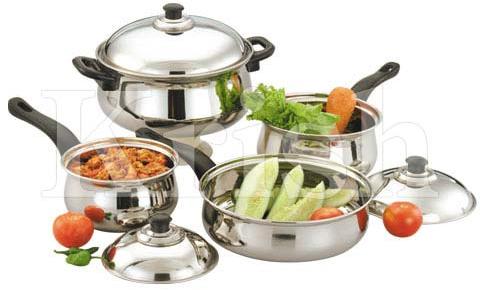 Rajdhani Cookware Set With Steel Handle