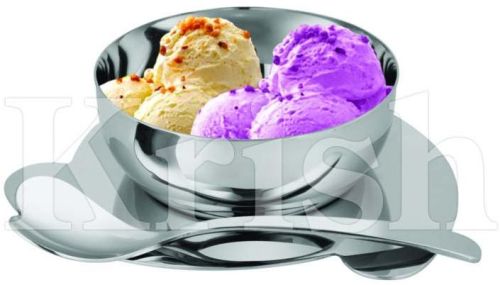 Valentino Ice Cream Cup With Saucer & Spoon