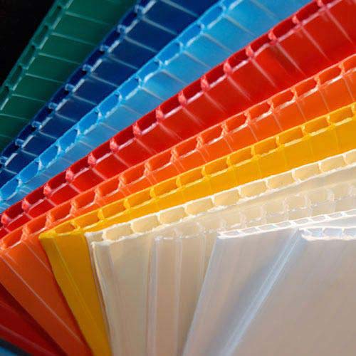 Plain Polypropylene Corrugated Boards, Size : 10x5inch, 13x6inch