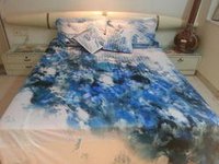 Floral Bed Sheets, For Home, Hotel, Pattern : Printed
