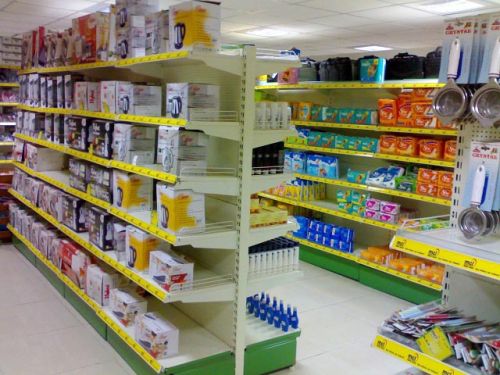 Powder Coated Supermarket Rack, Shape : Rectangular