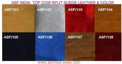 Cow Suede Split Leather, Color : Black