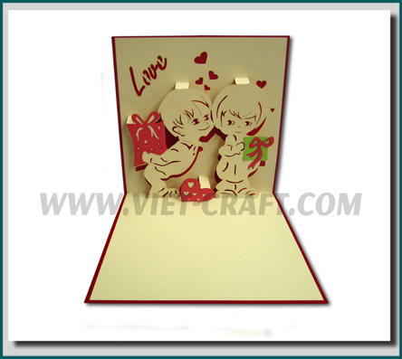 Love POP Up 3d Handmade Greeting Card
