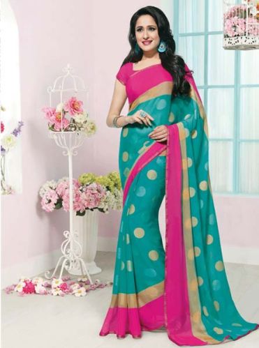 Viscose and Georgette Printed Sarees