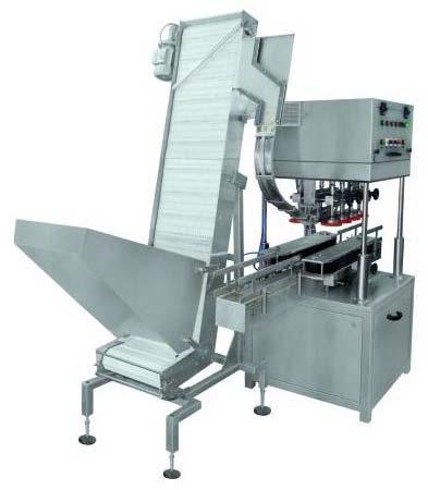 Jar Capping Machine With Cap Elevator