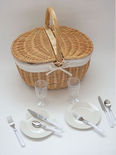 Classic Double-Lidded Picnic Basket