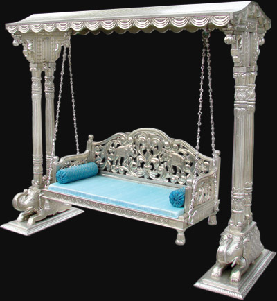 White Metal Handicraft Jhula