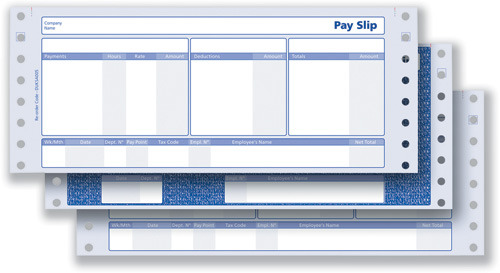 Pre Printed Pay Slip